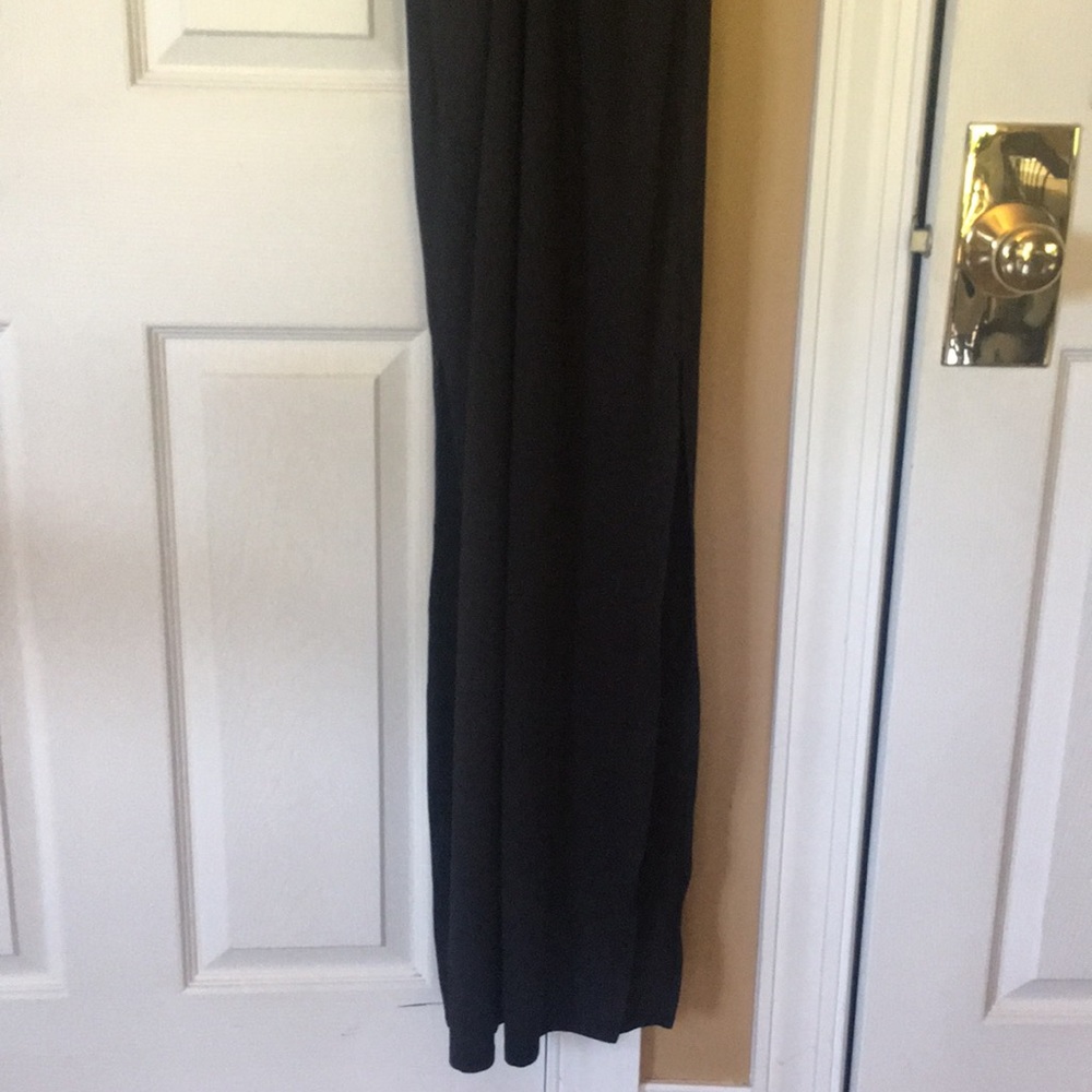 TOBI fitted, cross back, black, ankle length dress